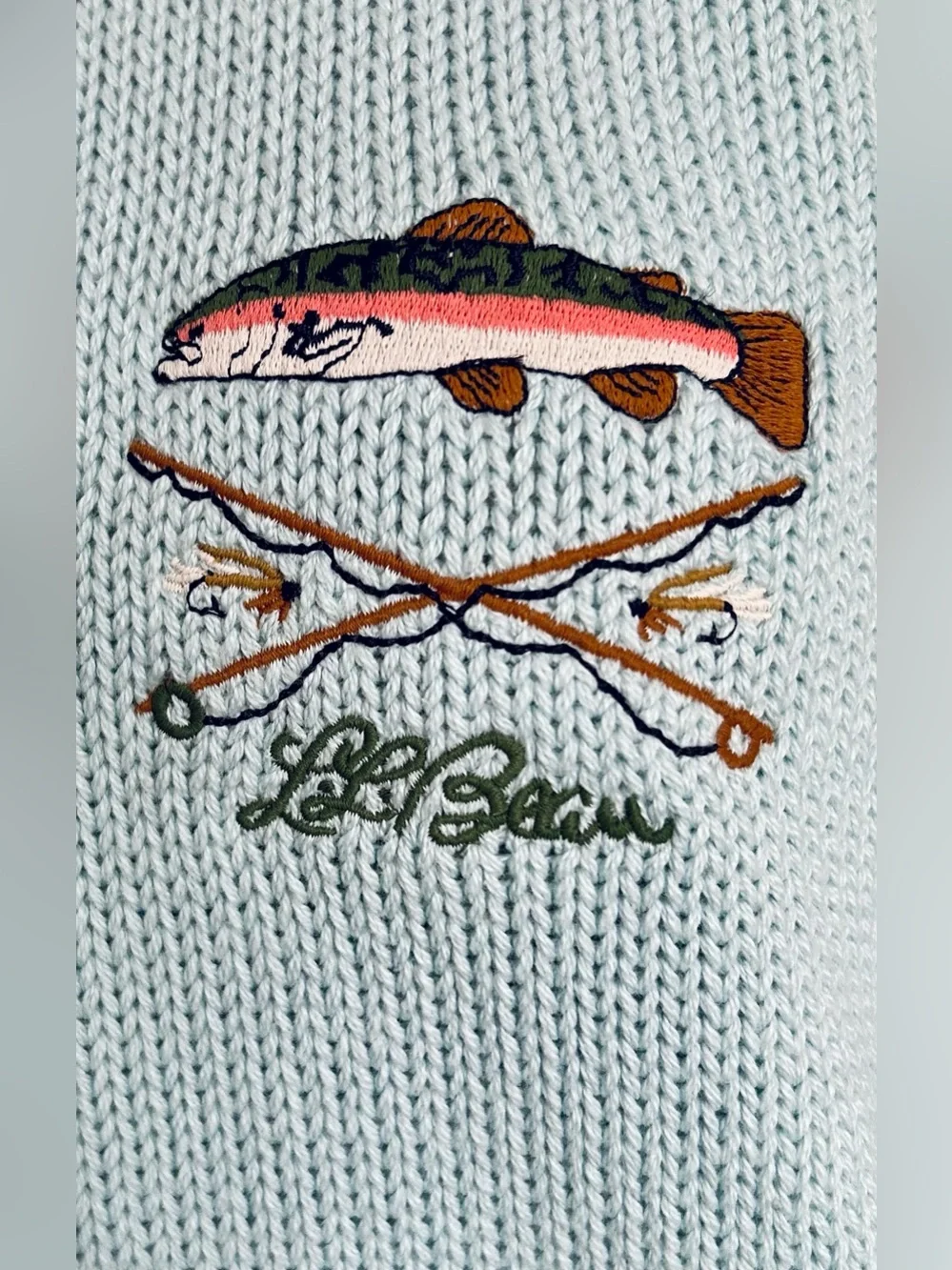 NWT- LL Bean Signature Organic Cotton Roll-Neck Logo’d Sweater - Picture 3 of 10